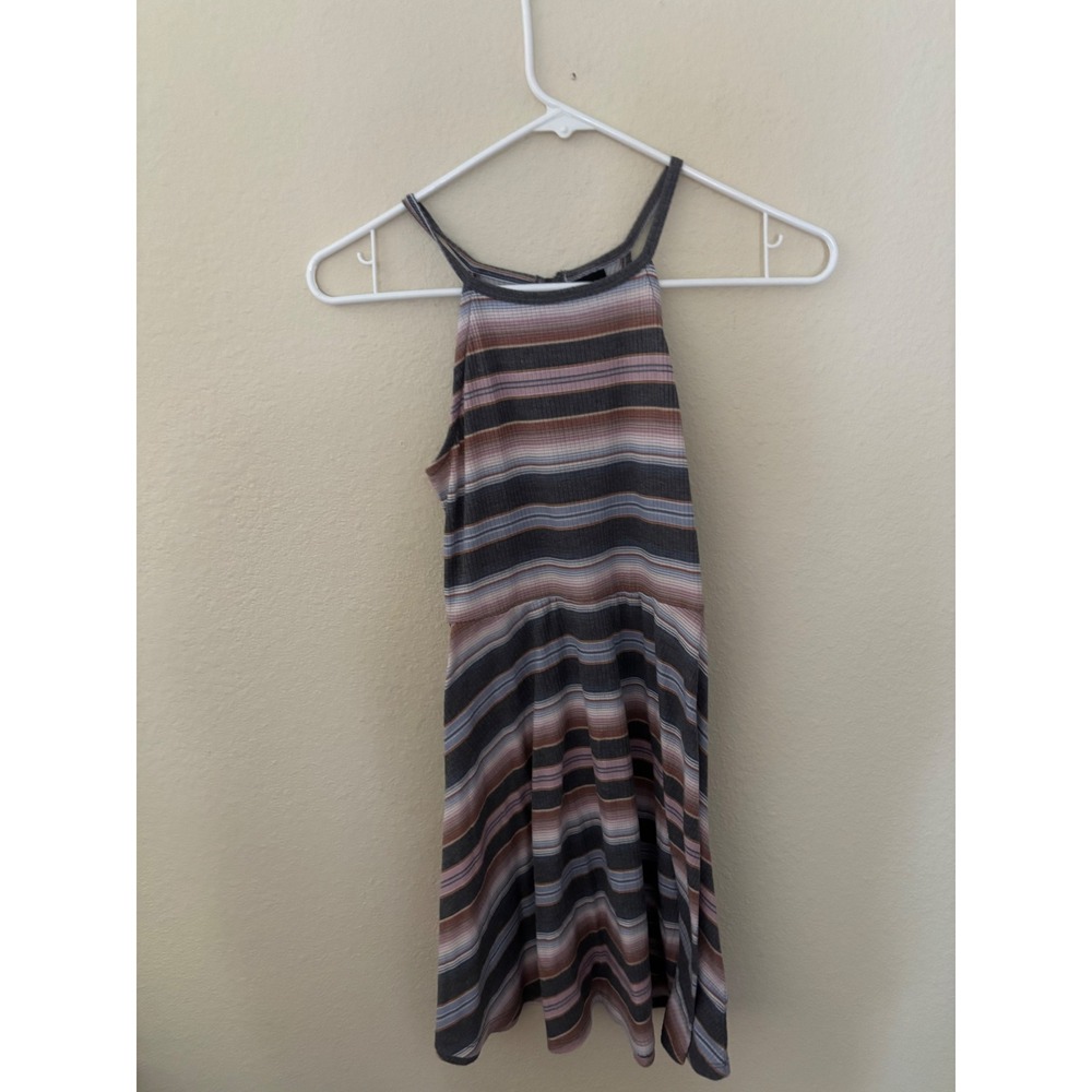 Wild Fable Striped Ribbed Knit Skater Dress Sleeveless A1204